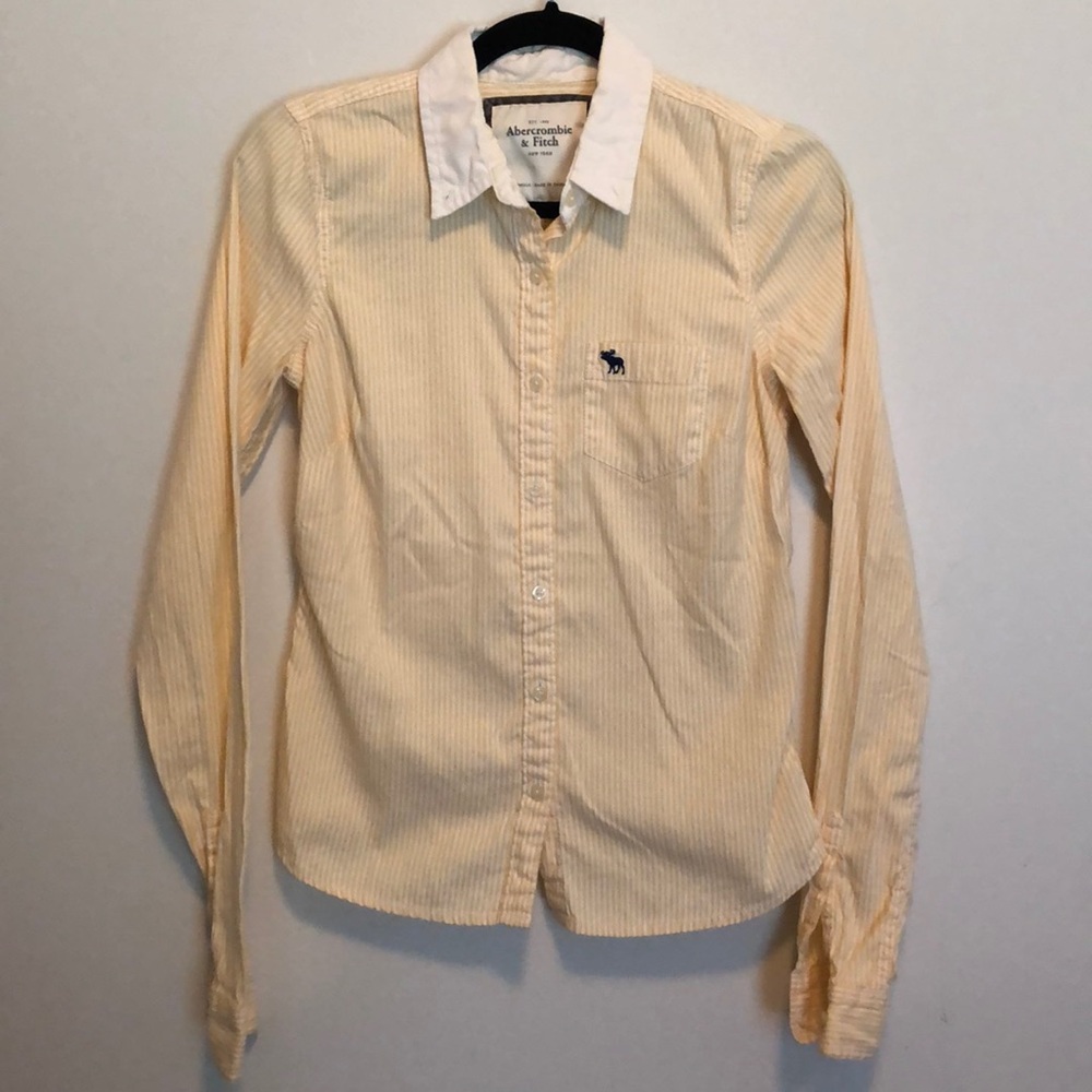 Abercrombie & Fitch yellow stripe button down